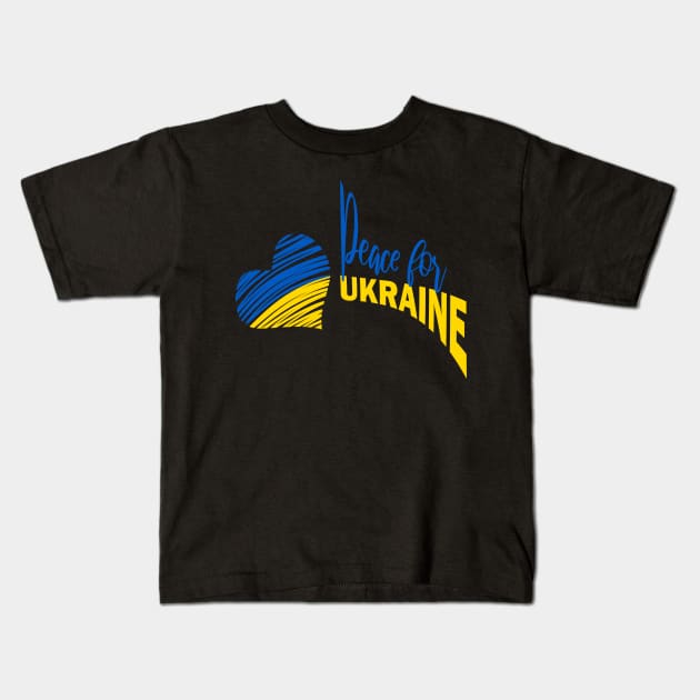 Peace for Ukraine Kids T-Shirt by Abouharoune